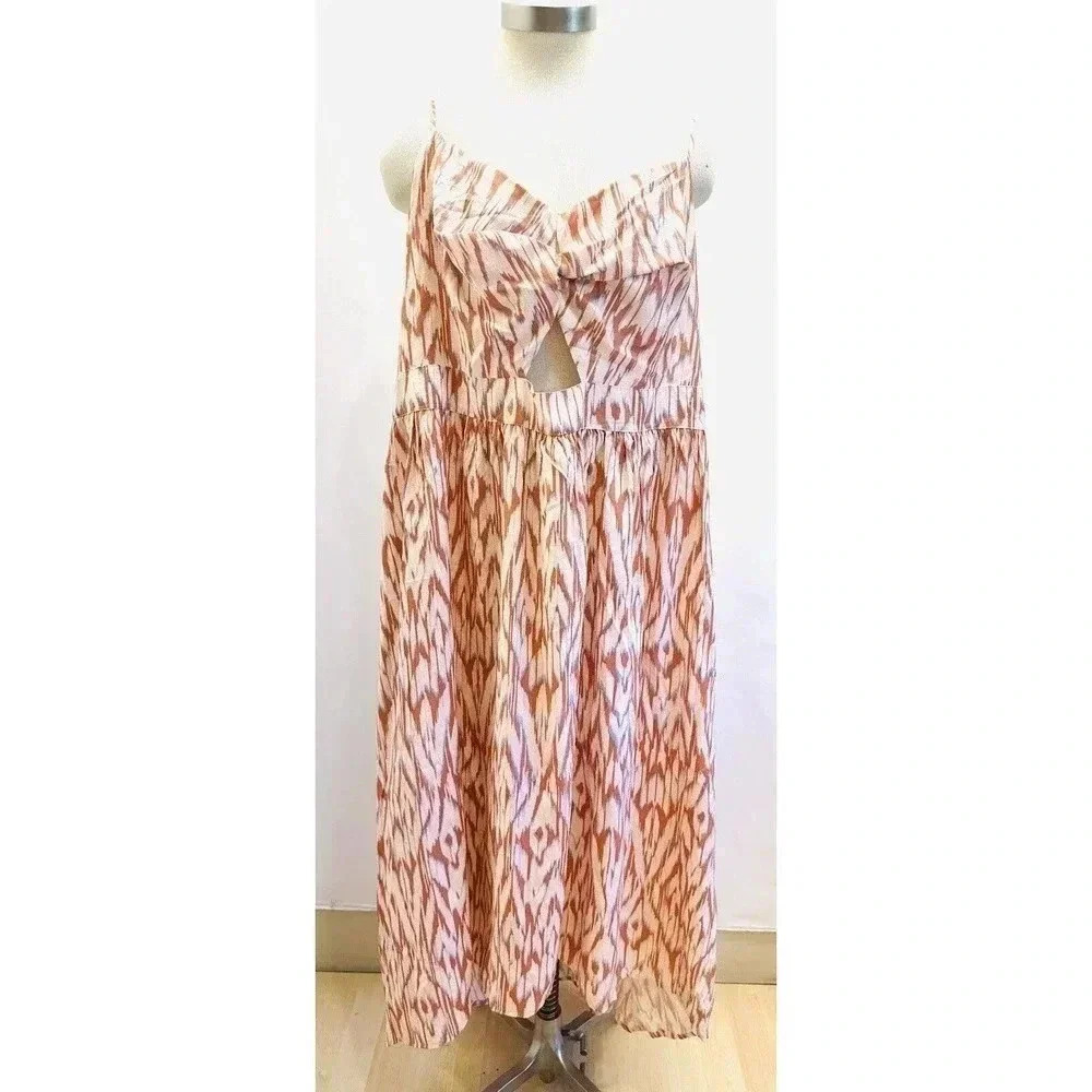 NWT NINE WEST Women Sleeveless Full Length Adjustable Straps Maxi Dress Size 3X